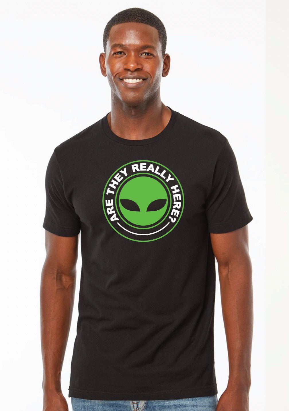 ARE THEY REALLY HERE? Short sleeve T-shirt